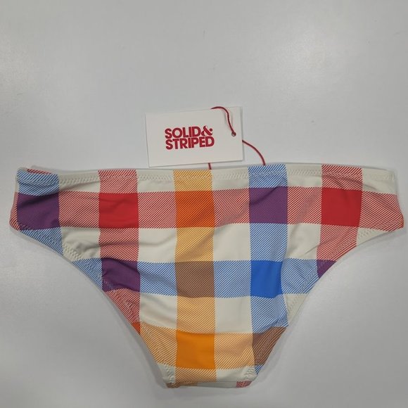Solid & Striped The Elle Bikini Bottom in Beach Plaid - Picture 4 of 8